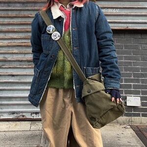 L.L. Bean Denim Sherpa-Lined Jacket Sz M Like New